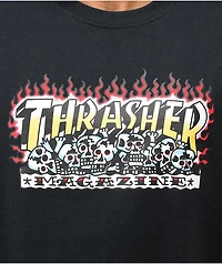 Thrasher Krak Skulls Black T-Shirt