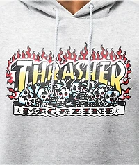 Thrasher Krak Skulls Grey Hoodie