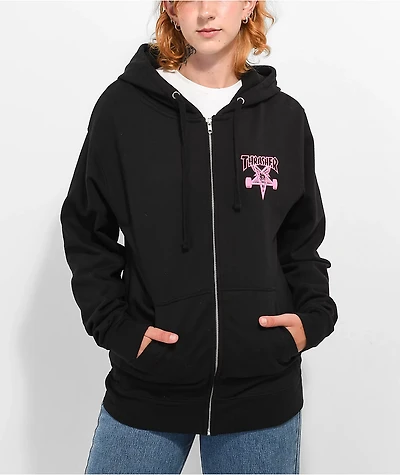 Thrasher Little Skategoat Black & Pink Zip Hoodie
