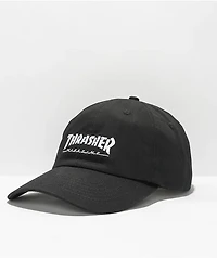 Thrasher Logo Black Strapback Hat