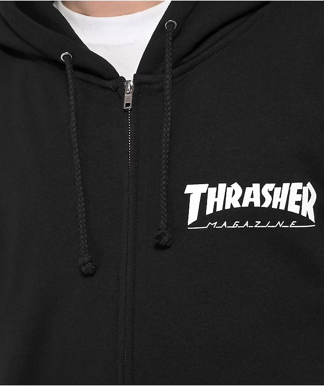 Thrasher Logo Black Zip Hoodie MainPlace Mall
