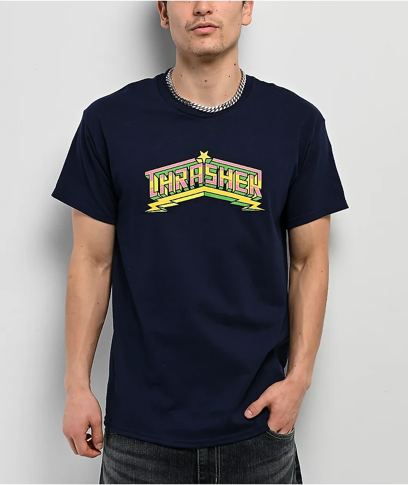 Thrasher Luchadora Navy T-Shirt
