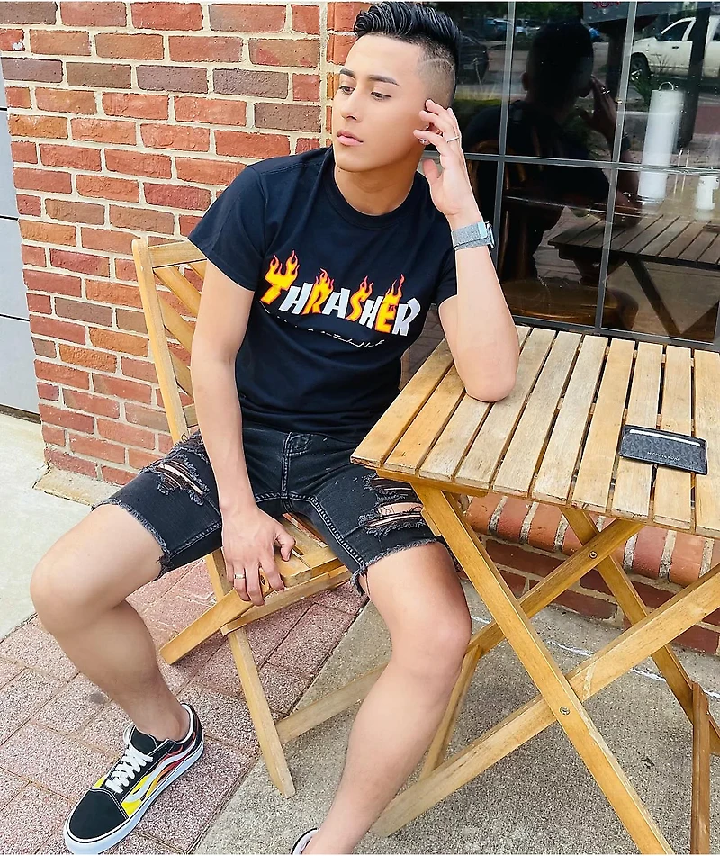 Thrasher Mag Flame Black T-Shirt