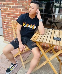Thrasher Mag Flame Black T-Shirt