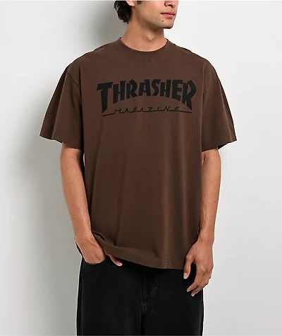 Thrasher Mag Logo Brown T-Shirt