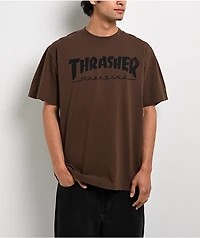 Thrasher Mag Logo Brown T-Shirt
