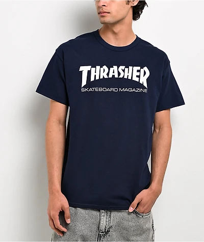 Thrasher Mag Logo Navy T-Shirt
