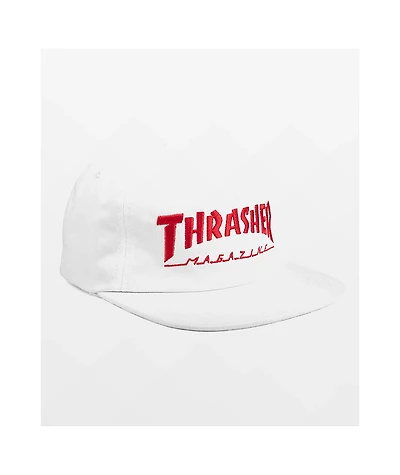 Thrasher Mag Logo White Snapback Hat