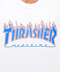 Thrasher Magazine Patriot Flame Ash Grey T-Shirt