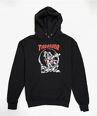 Thrasher Outlaw Two-Tone Black Hoodie
