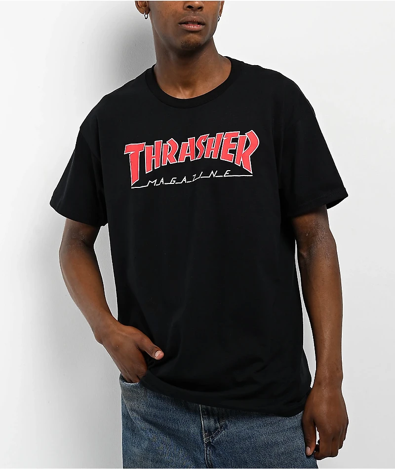 Thrasher Outline Black T-Shirt
