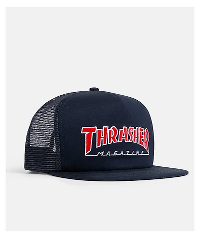 Thrasher Outlined Navy Trucker Hat