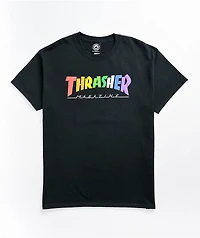 Thrasher Rainbow Black T-Shirt