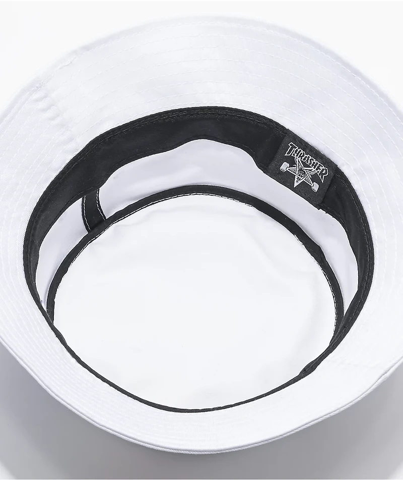 Thrasher Rainbow White Bucket Hat