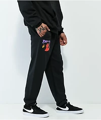 Thrasher Roja Black Sweatpants