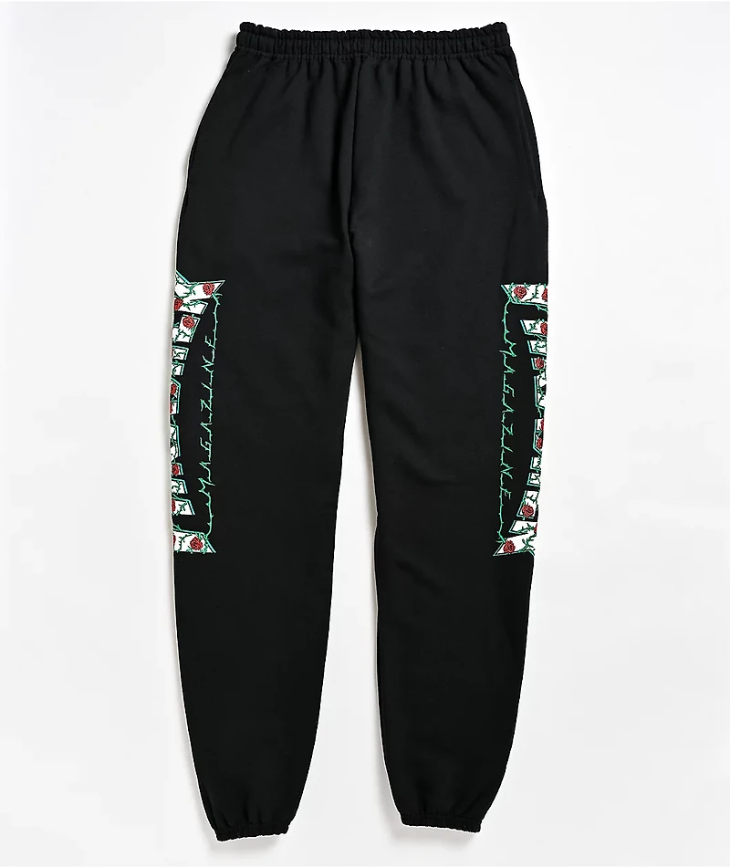 Thrasher Roses Black Sweatpants