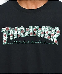 Thrasher Roses Black T-Shirt