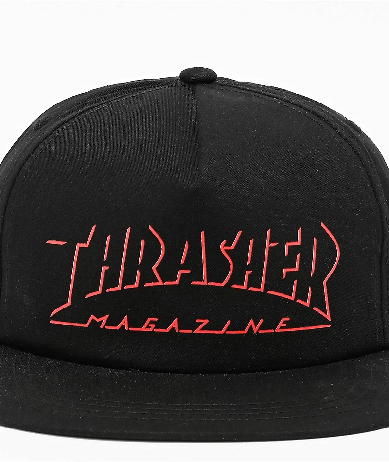 Thrasher Shadow Mag Black Snapback Hat