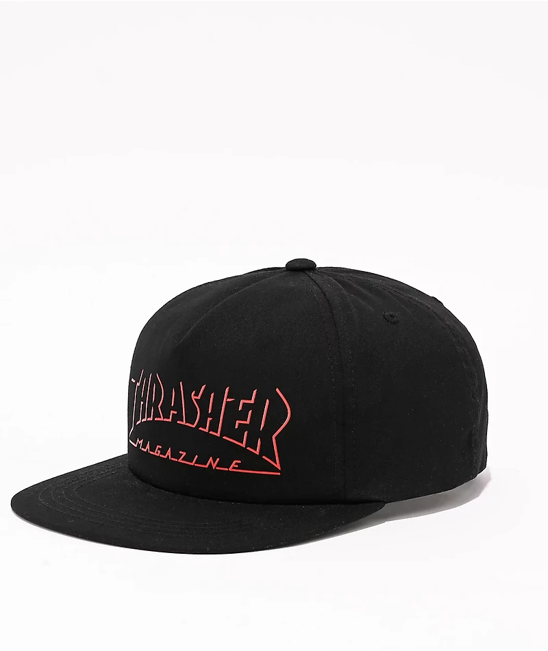 Thrasher Shadow Mag Black Snapback Hat