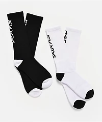Thrasher Skate & Destroy White & Black 2 Pack Crew Socks