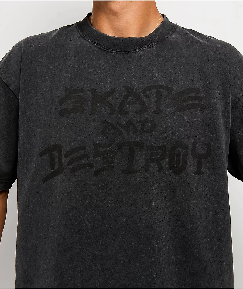 Thrasher Skate N Destroy Black Wash T-Shirt