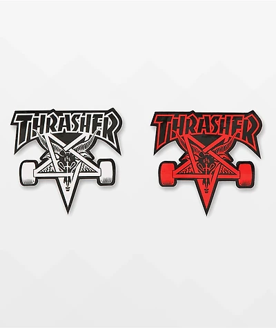 Thrasher Skategoat White & Red Sticker