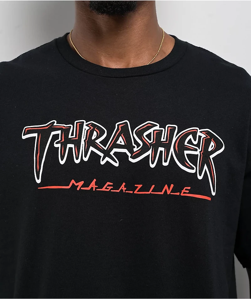 Thrasher Slash Black T-Shirt