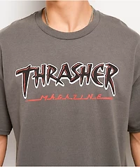 Thrasher Slash Charcoal T-Shirt