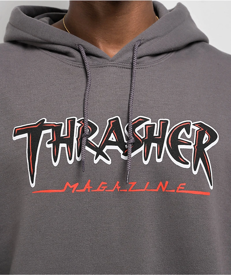 Thrasher Slash Grey Hoodie