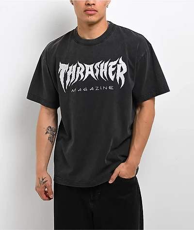 Thrasher Vintage Metal Black Wash T-Shirt