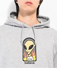 Thrasher x Alien Workshop Believe Grey Hoodie