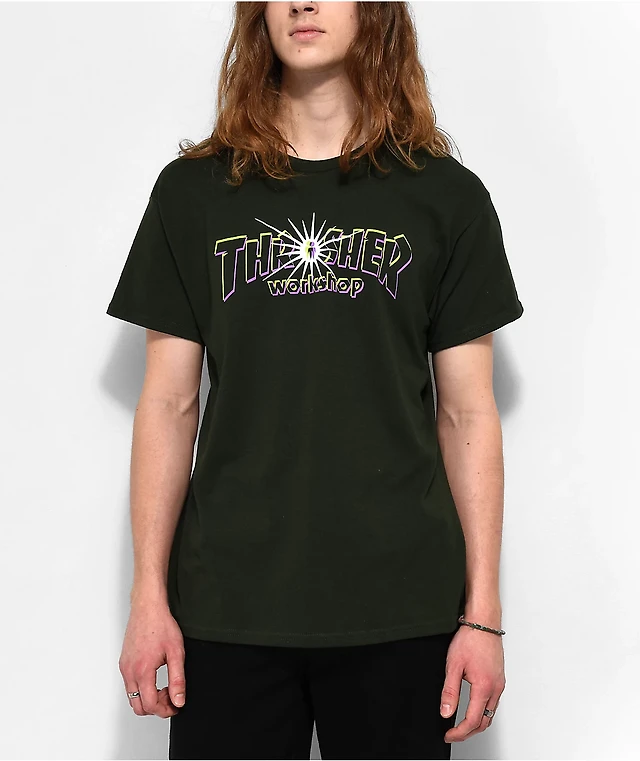 Thrasher x Alien Workshop Nova Green T-Shirt Arden Fair