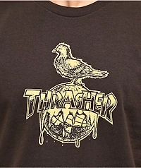 Thrasher x Anti-Hero Cover Earth Dark Brown T-Shirt