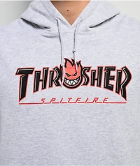 Thrasher x Spitfire Bighead Outline Grey Hoodie