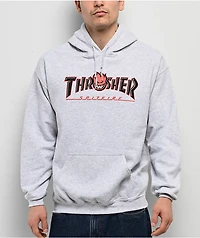 Thrasher x Spitfire Bighead Outline Grey Hoodie