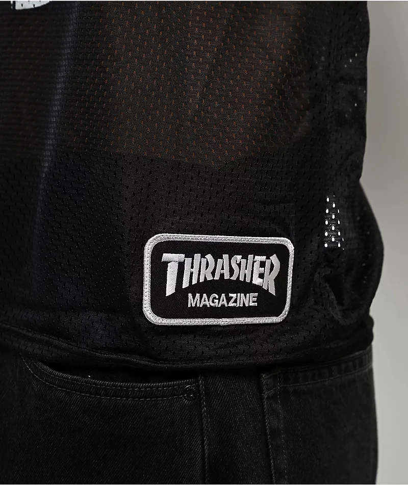 Thrasher x Spitfire Thrash & Burn Black Football Jersey