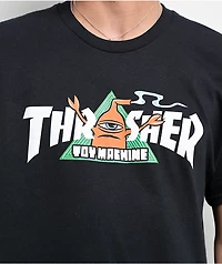 Thrasher x Toy Machine Vortex Black T-Shirt