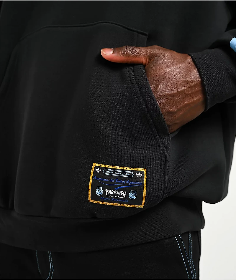 Thrasher x adidas x AFA Black Hoodie