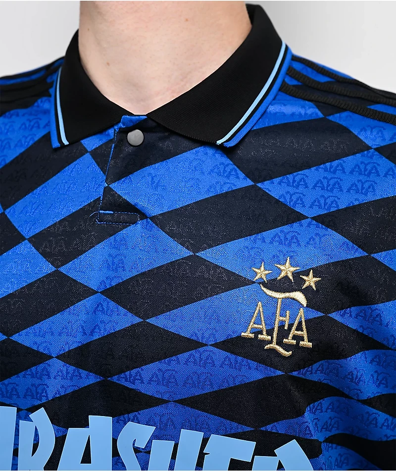 Thrasher x adidas x AFA Blue & Black Soccer Jersey