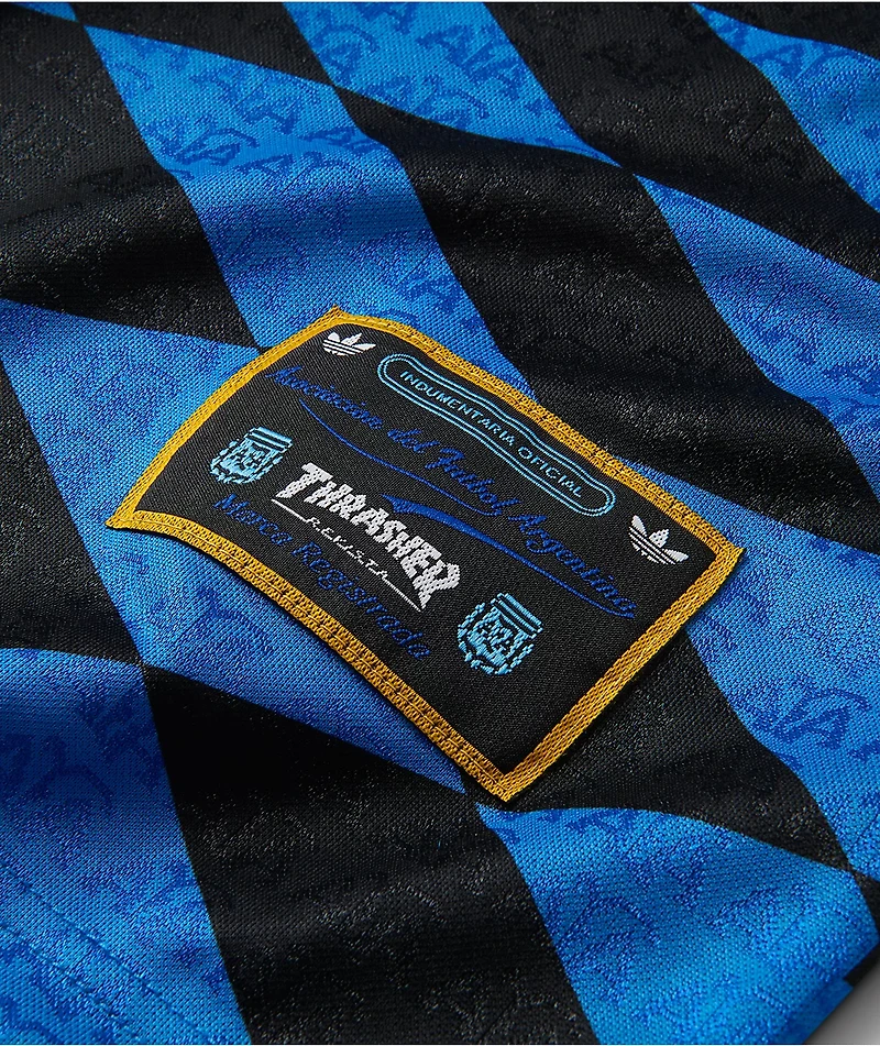 Thrasher x adidas x AFA Blue & Black Soccer Jersey