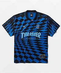 Thrasher x adidas x AFA Blue & Black Soccer Jersey