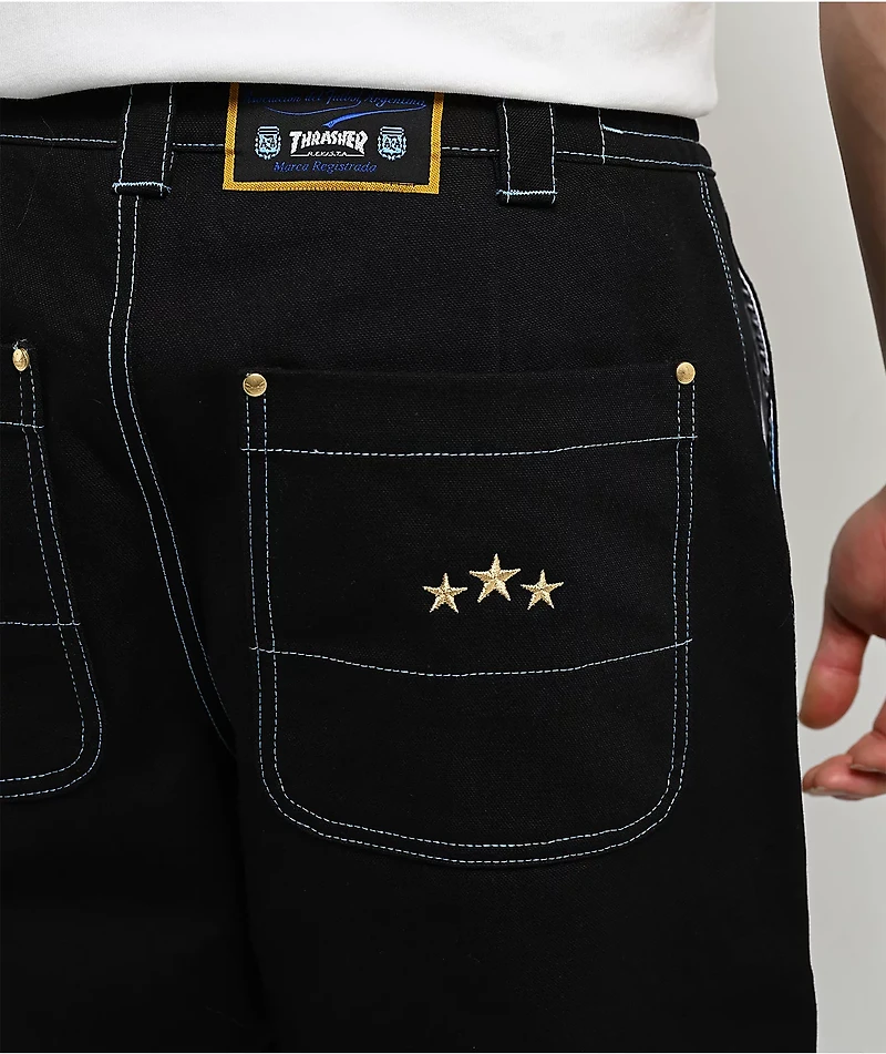 Thrasher x adidas x AFA Chino Black Canvas Jeans
