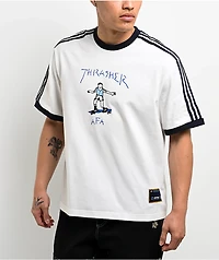 Thrasher x adidas x AFA Gonz White & Blue Ringer T-Shirt