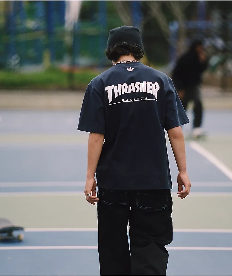 Thrasher x adidas x AFA Navy T-Shirt