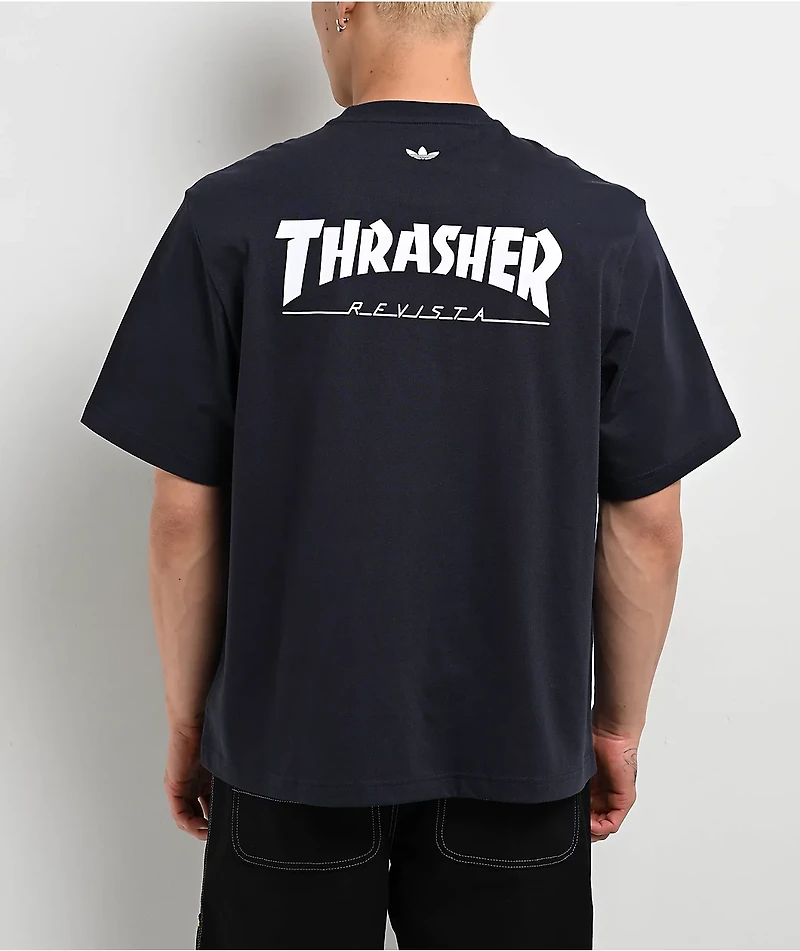 Thrasher x adidas x AFA Navy T-Shirt