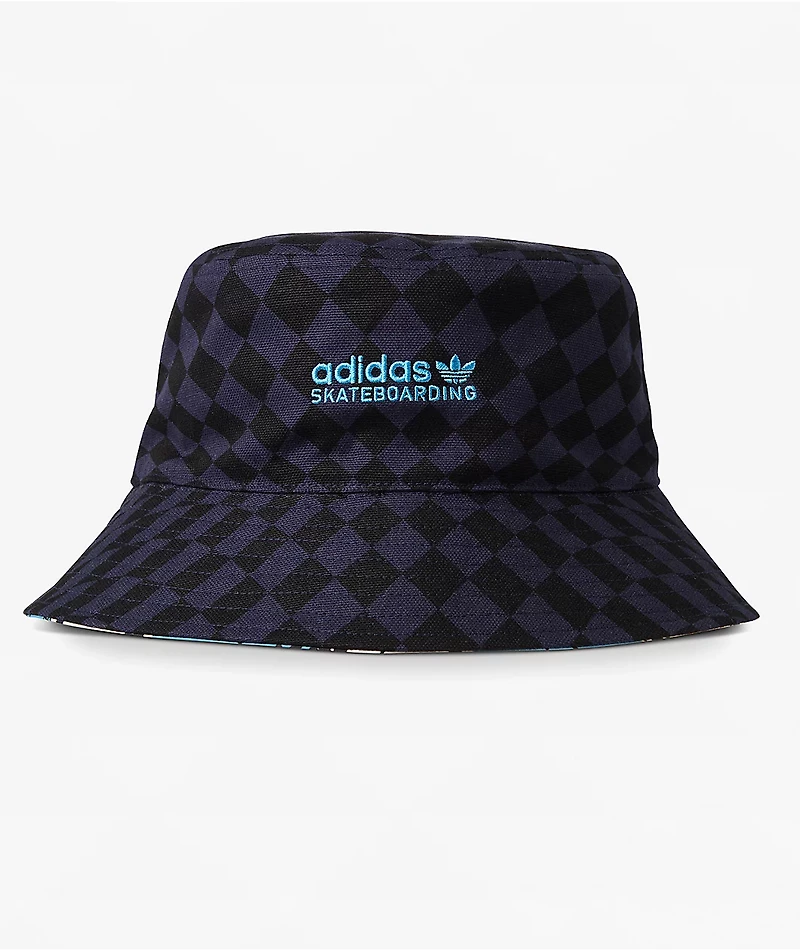 Thrasher x adidas x AFA Reversible Black & Blue Bucket Hat