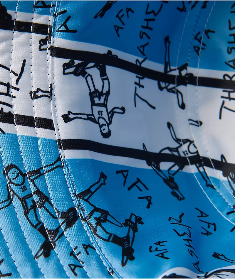 Thrasher x adidas x AFA Reversible Black & Blue Bucket Hat