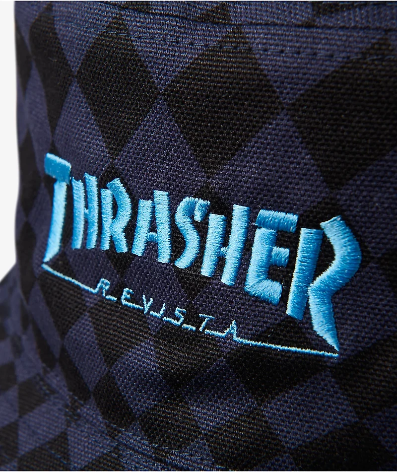 Thrasher x adidas x AFA Reversible Black & Blue Bucket Hat