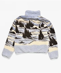 Thread & Supply Ice Mountain Blue & White Sherpa Jacket
