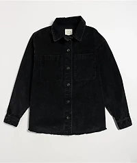 Thread & Supply Jackson Corduroy Black Wash Long Sleeve Button Up Shirt